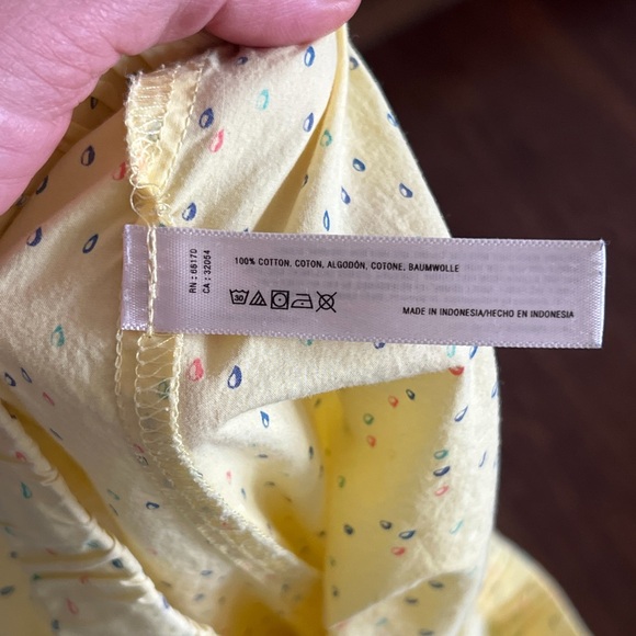 Anthropologie E by Eloise 100% Cotton Yellow Droplet Printed Pajama Pants Medium - Picture 6 of 6